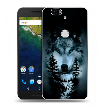 Силиконовый чехол на Google Huawei Nexus 6P с принтом Лесной волк Силиконовый чехол на Google Huawei Nexus 6P с принтом Лесной волк