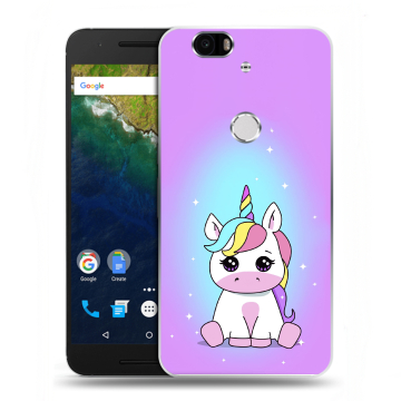 Силиконовый чехол на Google Huawei Nexus 6P с принтом Единорог Силиконовый чехол на Google Huawei Nexus 6P с принтом Единорог