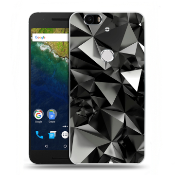 Силиконовый чехол на Google Huawei Nexus 6P с принтом Черные кристаллы Силиконовый чехол на Google Huawei Nexus 6P с принтом Черные кристаллы