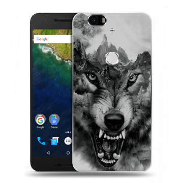 Силиконовый чехол на Google Huawei Nexus 6P с принтом Волк Силиконовый чехол на Google Huawei Nexus 6P с принтом Волк