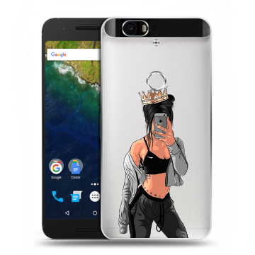Силиконовый чехол на Google Huawei Nexus 6P с принтом Женские принты Силиконовый чехол на Google Huawei Nexus 6P с принтом Женские принты