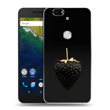 Силиконовый чехол на Google Huawei Nexus 6P с принтом Черная клубника Силиконовый чехол на Google Huawei Nexus 6P с принтом Черная клубника