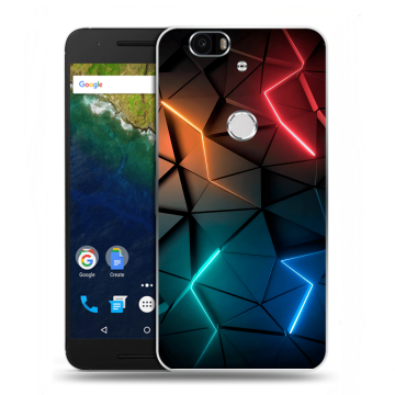 Силиконовый чехол на Google Huawei Nexus 6P с принтом Абстракция неон Силиконовый чехол на Google Huawei Nexus 6P с принтом Абстракция неон