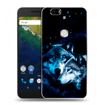Силиконовый чехол на Google Huawei Nexus 6P с принтом Волки Силиконовый чехол на Google Huawei Nexus 6P с принтом Волки