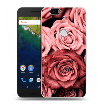 Силиконовый чехол на Google Huawei Nexus 6P с принтом Цветы розы Силиконовый чехол на Google Huawei Nexus 6P с принтом Цветы розы