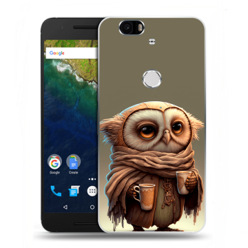 Силиконовый чехол на Google Huawei Nexus 6P с принтом Сова Силиконовый чехол на Google Huawei Nexus 6P с принтом Сова