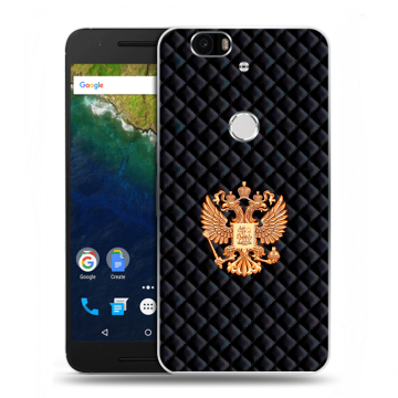 Силиконовый чехол на Google Huawei Nexus 6P с принтом Герб России принт
