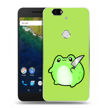 Силиконовый чехол на Google Huawei Nexus 6P с принтом Лягушенок