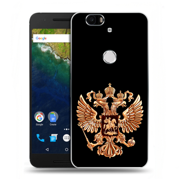 Силиконовый чехол на Google Huawei Nexus 6P с принтом Герб России золотой Силиконовый чехол на Google Huawei Nexus 6P с принтом Герб России золотой