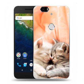 Силиконовый чехол на Google Huawei Nexus 6P с принтом Котята Силиконовый чехол на Google Huawei Nexus 6P с принтом Котята