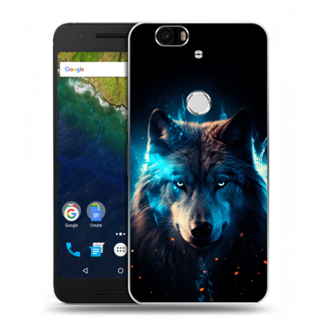 Силиконовый чехол на Google Huawei Nexus 6P с принтом Волк ночной Силиконовый чехол на Google Huawei Nexus 6P с принтом Волк ночной