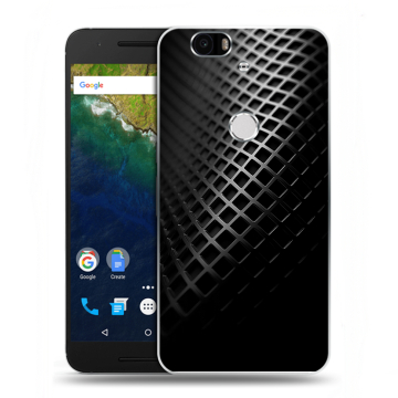 Силиконовый чехол на Google Huawei Nexus 6P с принтом Текстура металла