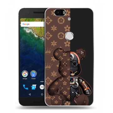 Силиконовый чехол на Google Huawei Nexus 6P с принтом Луи робот