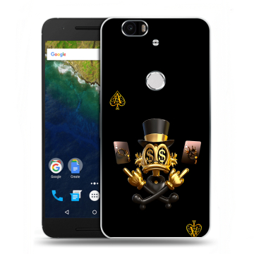 Силиконовый чехол на Google Huawei Nexus 6P с принтом Золотой скрудж макдак Силиконовый чехол на Google Huawei Nexus 6P с принтом Золотой скрудж макдак