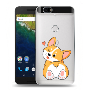 Силиконовый чехол на Google Huawei Nexus 6P с принтом Корги Силиконовый чехол на Google Huawei Nexus 6P с принтом Корги