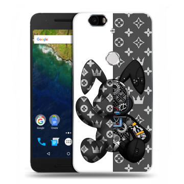 Силиконовый чехол на Google Huawei Nexus 6P с принтом Луи робот