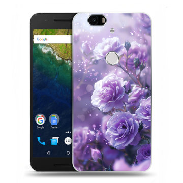 Силиконовый чехол на Google Huawei Nexus 6P с принтом Розы цветы Силиконовый чехол на Google Huawei Nexus 6P с принтом Розы цветы