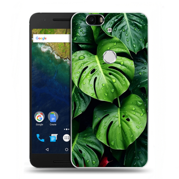 Силиконовый чехол на Google Huawei Nexus 6P с принтом Листья Силиконовый чехол на Google Huawei Nexus 6P с принтом Листья