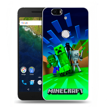 Силиконовый чехол на Google Huawei Nexus 6P с принтом Майнкрафт Силиконовый чехол на Google Huawei Nexus 6P с принтом Майнкрафт