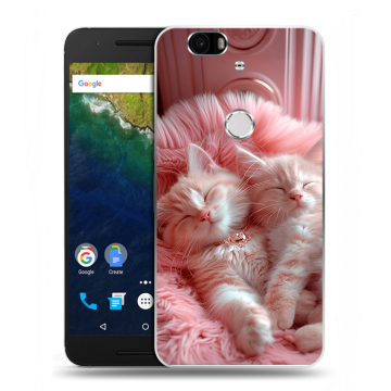 Силиконовый чехол на Google Huawei Nexus 6P с принтом котята котики Силиконовый чехол на Google Huawei Nexus 6P с принтом котята котики