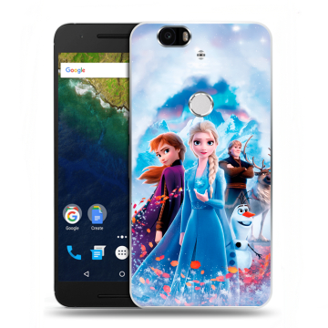Силиконовый чехол на Google Huawei Nexus 6P с принтом Холодное сердце Frozen