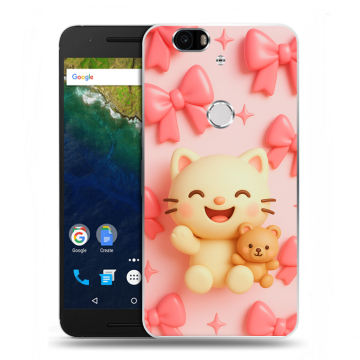 Силиконовый чехол на Google Huawei Nexus 6P с принтом для девочек