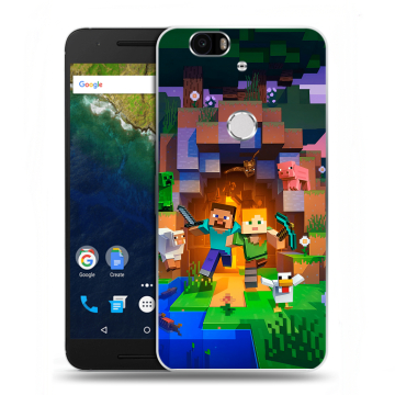 Силиконовый чехол на Google Huawei Nexus 6P с принтом Майнкрафт Minecraft Силиконовый чехол на Google Huawei Nexus 6P с принтом Майнкрафт Minecraft