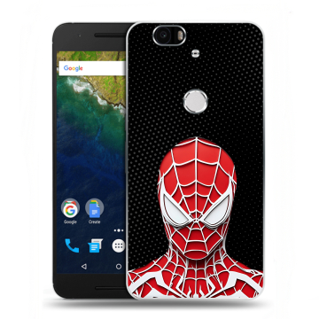 Силиконовый чехол на Google Huawei Nexus 6P с принтом человек паук spiderman
