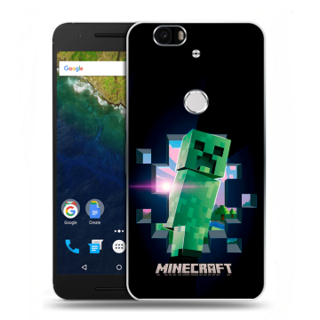 Силиконовый чехол на Google Huawei Nexus 6P с принтом Майнкрафт Minecraft