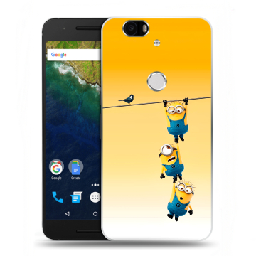 Силиконовый чехол на Google Huawei Nexus 6P с принтом Миньоны