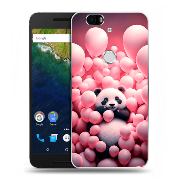 Силиконовый чехол на Google Huawei Nexus 6P с принтом Панда