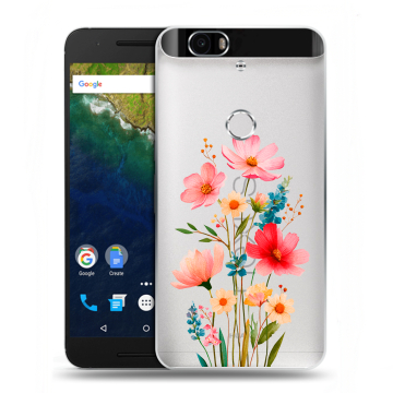Силиконовый чехол на Google Huawei Nexus 6P с принтом Цветы Силиконовый чехол на Google Huawei Nexus 6P с принтом Цветы