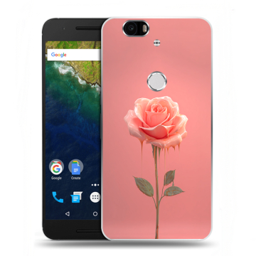 Силиконовый чехол на Google Huawei Nexus 6P с принтом Розовая роза Силиконовый чехол на Google Huawei Nexus 6P с принтом Розовая роза
