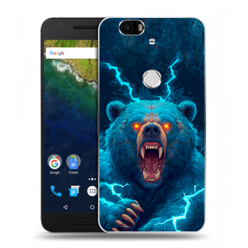 Силиконовый чехол на Google Huawei Nexus 6P с принтом Медведь Силиконовый чехол на Google Huawei Nexus 6P с принтом Медведь