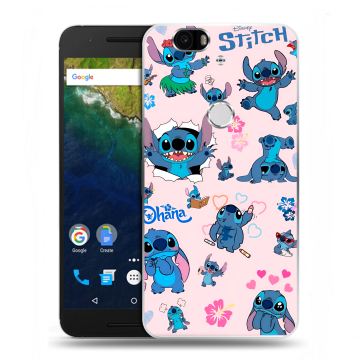 Силиконовый чехол на Google Huawei Nexus 6P с принтом Лило и Стич