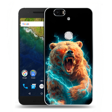 Силиконовый чехол на Google Huawei Nexus 6P с принтом Медведь Силиконовый чехол на Google Huawei Nexus 6P с принтом Медведь