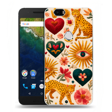 Силиконовый чехол на Google Huawei Nexus 6P с принтом Модный принт Силиконовый чехол на Google Huawei Nexus 6P с принтом Модный принт
