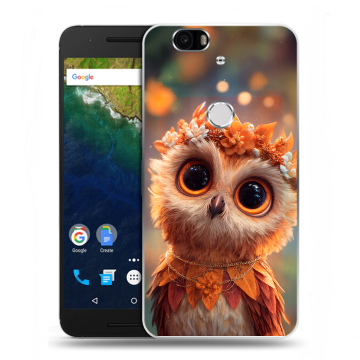 Силиконовый чехол на Google Huawei Nexus 6P с принтом Милая сова Силиконовый чехол на Google Huawei Nexus 6P с принтом Милая сова