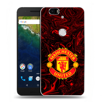 Силиконовый чехол на Google Huawei Nexus 6P с принтом Manchester United Силиконовый чехол на Google Huawei Nexus 6P с принтом Manchester United