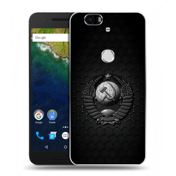 Силиконовый чехол на Google Huawei Nexus 6P с принтом Герб Флаг СССР Силиконовый чехол на Google Huawei Nexus 6P с принтом Герб Флаг СССР