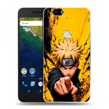 Силиконовый чехол на Google Huawei Nexus 6P с принтом Naruto Наруто