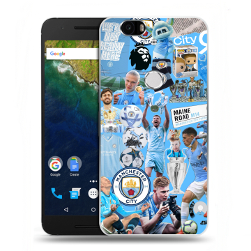 Силиконовый чехол на Google Huawei Nexus 6P с принтом Man City Манчестер Сити Силиконовый чехол на Google Huawei Nexus 6P с принтом Man City Манчестер Сити