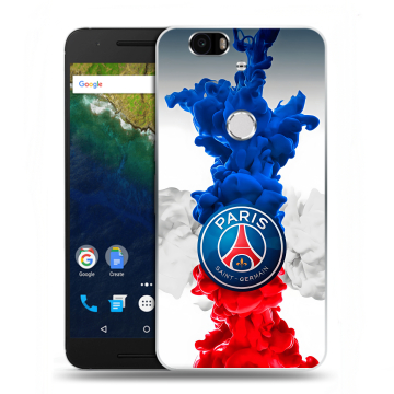 Силиконовый чехол на Google Huawei Nexus 6P с принтом PSG ПСЖ Силиконовый чехол на Google Huawei Nexus 6P с принтом PSG ПСЖ