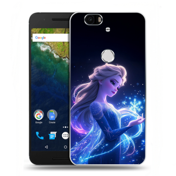 Силиконовый чехол на Google Huawei Nexus 6P с принтом Холодное сердце Frozen