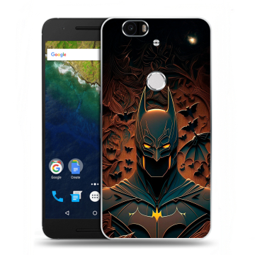 Силиконовый чехол на Google Huawei Nexus 6P с принтом Batman Бэтмен Силиконовый чехол на Google Huawei Nexus 6P с принтом Batman Бэтмен