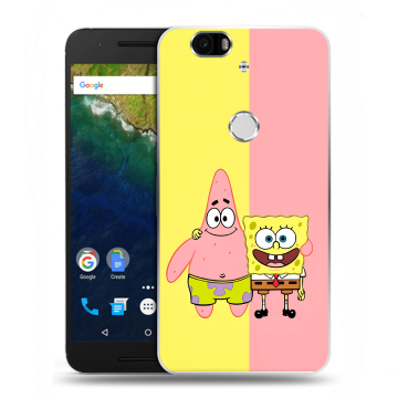 Силиконовый чехол на Google Huawei Nexus 6P с принтом Спанч боб Спанчбоб