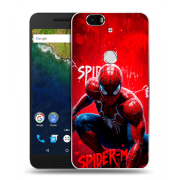 Силиконовый чехол на Google Huawei Nexus 6P с принтом Spiderman Человек паук Силиконовый чехол на Google Huawei Nexus 6P с принтом Spiderman Человек паук