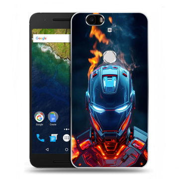 Силиконовый чехол на Google Huawei Nexus 6P с принтом IronMan Железный человек
