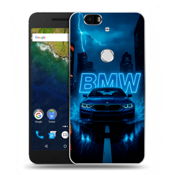 Силиконовый чехол на Google Huawei Nexus 6P с принтом BMW БМВ