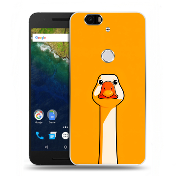 Силиконовый чехол на Google Huawei Nexus 6P с принтом Смешная утка Силиконовый чехол на Google Huawei Nexus 6P с принтом Смешная утка